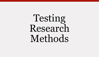 Link to page: Methology and Testing Research Methods